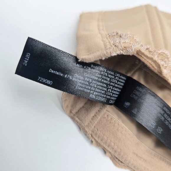 Natori Pure Luxe Strapless Bra Womens 34D Beige Convertible Underwire Contour - Picture 8 of 12